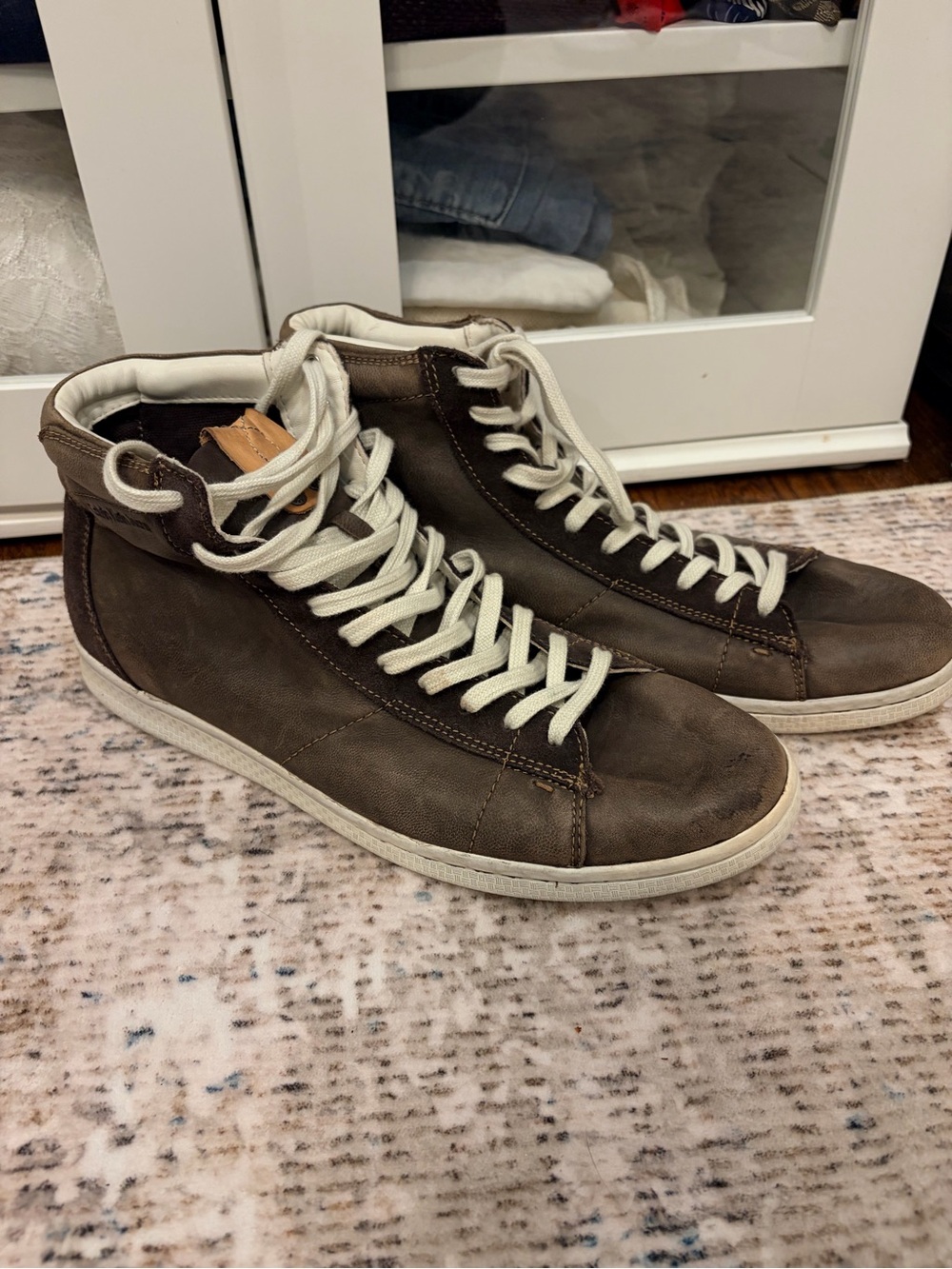 Men's Calvin Klein Brown High-Top Casual Sneakers